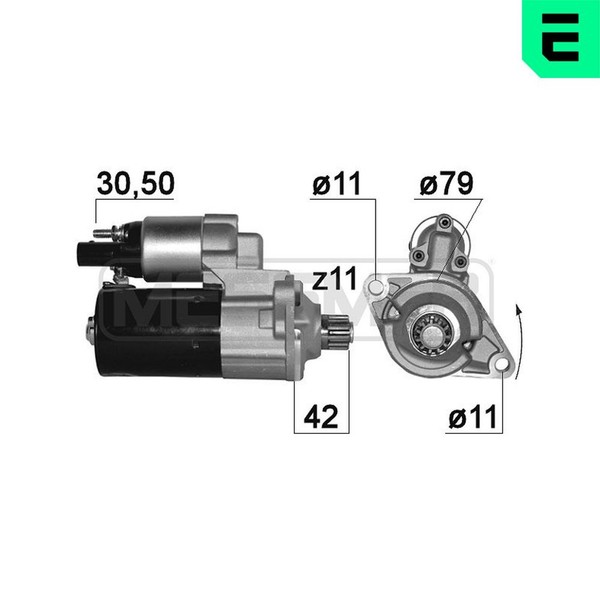 ERA Anlasser Starter 220886A 12V FüR VW Tiguan Golf 7 5G1 BQ1 BE1 BE2 6 5K1 T5 4-image