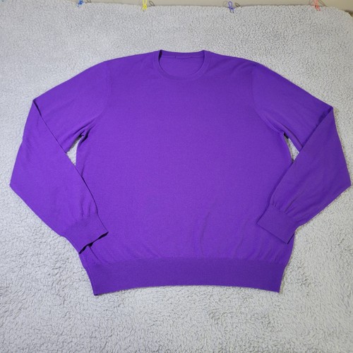Ralph Lauren Purple Label Fine Cashmere Sweater Mens Large Crewneck Luxury - Picture 1 of 7