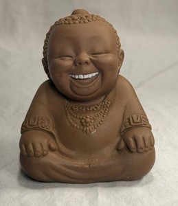 RUBBER LAUGHING BUDDHA, 3 inches