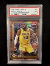2025 Topps Chrome LeBron James PSA 9 #127 Basketball Refractor Lakers GOAT