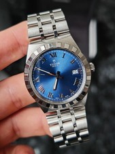 Tudor Royal Blue Dial 38mm 28500. Box and Papers.
