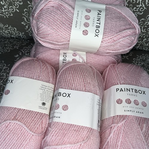 Paintbox Lot of 7 Skeins Yarn Simply Aran Pink 100% acrylic 201 Yd 4 Ply NEW - Picture 13 of 15