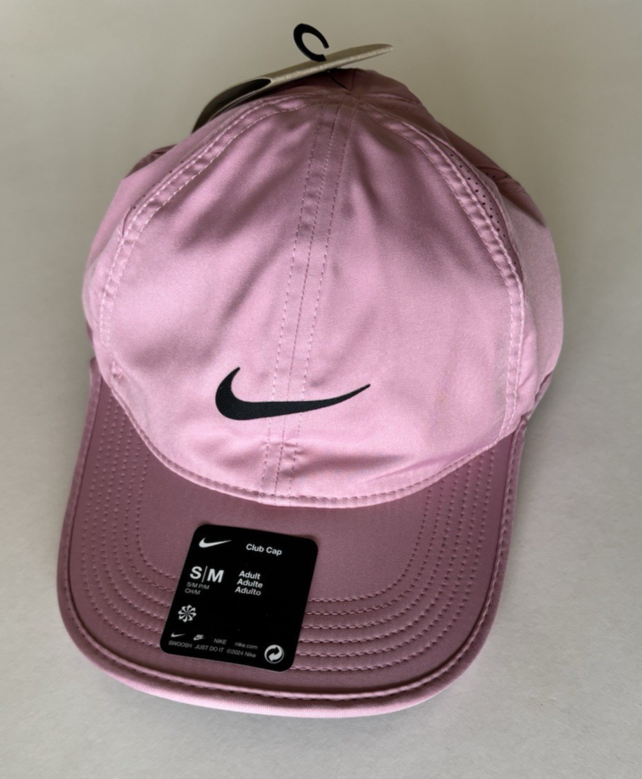 Nike Dri Fit Hat Size S/M Featherlight Club Cap FB5682-699 Elemental Pink  NWT