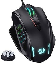 Redragon M908 Impact RGB LED MMO Gaming Mouse Side Buttons Optical Ergonomic