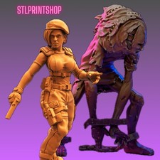 Resident Evil RE Jill Valentine Lisa Trevor - VAULTZ 28mm 32mm Scale Miniatures