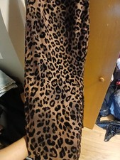 leopard print sleeveless dress womens size large