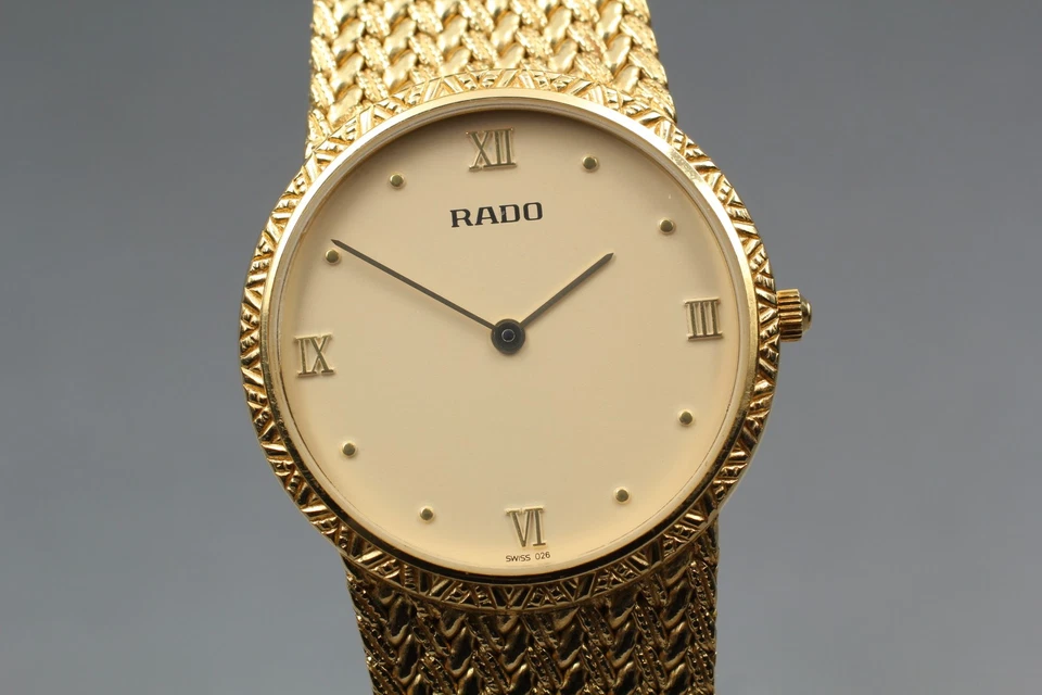 [Near MINT] RADO 121.3585.2 Gold Ivory Dial Quartz Men's Watch From Japan - Image 2 of 4