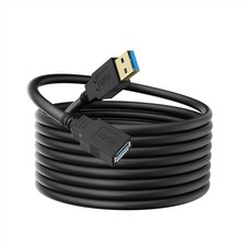 25 FT USB 3.0 Extension Cable 5Gbps Male to Female Printer Camera Cord Black