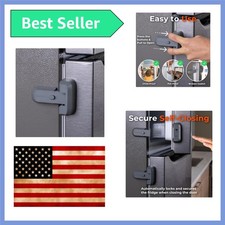 2-Pack Child Proof Fridge Lock - Easy Adhesive Installation Automatic Locking