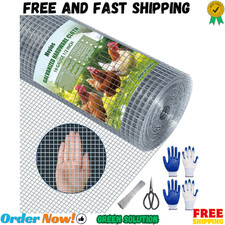 Hardware Cloth 1/2 Inch, 19GA Hot Dip Galvanized Chicken Wire Fencing Mesh