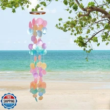ASTARIN Capiz Shell Wind Chime for Outside 35” Seashell Wind Chimes, Handcraf
