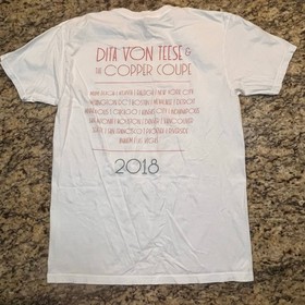 Dita Von Teese Copper Coupe 2018 Tour Tee Burlesque Pin Up Shirt Medium