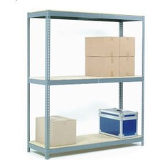 Industrial 3 Shelf Heavy Duty Boltless Shelving Starter 60""Wx24""Dx60""H Wood