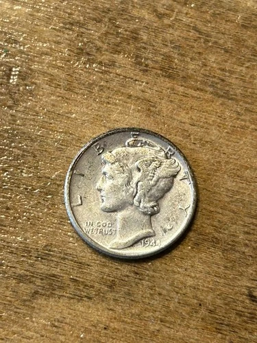 1944 Mercury Dime XF+