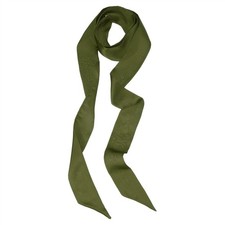 Stylish Ribbon Scarf Long Silk Solid Color Sk...
