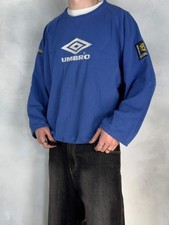 Umbro vintage big logo Sweatshirt Sweater blau L