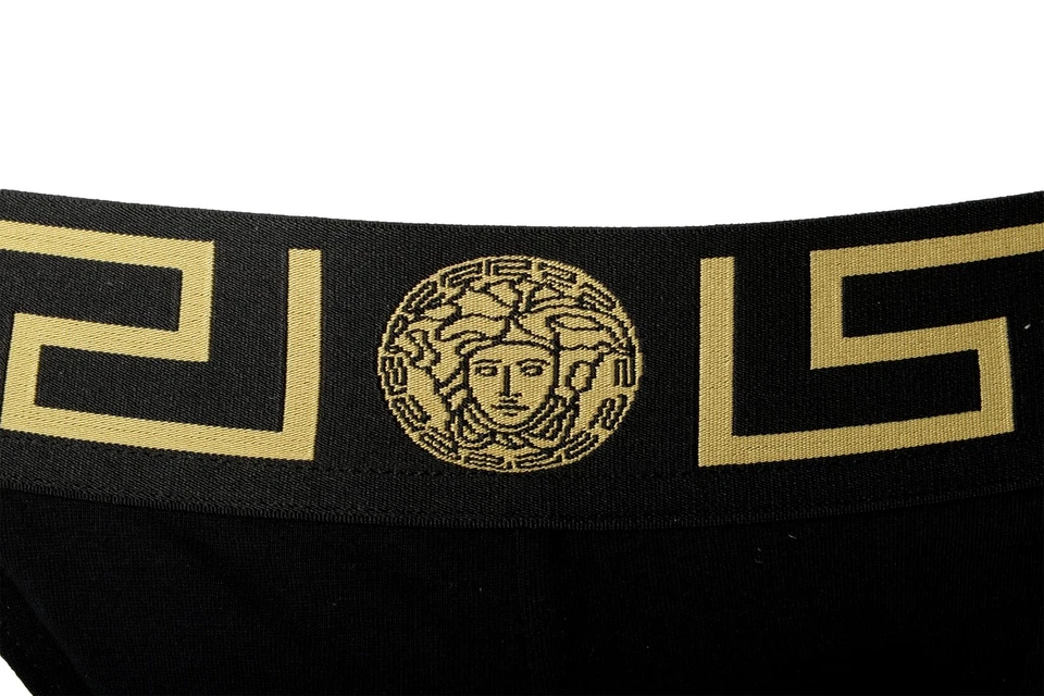 Ropa interior Versace para hombre negra y dorada con correa deportiva Versace talla 8 EE. UU. 2XL IT 56 Foto 4 de 4