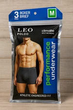 LEO POLDO Men's 3 Pack Performance Boxer Briefs Climalite Moisture Wicking