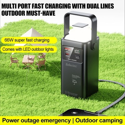90000mAh Akku Powerstation 66W Strom Generator Powerbank Camping Stromversorgung