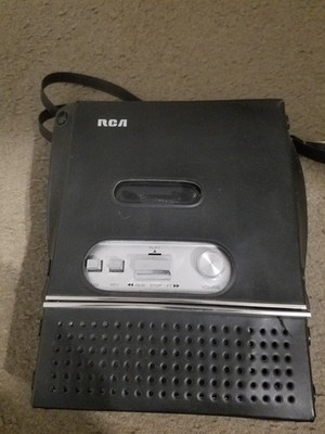 Vintage RCA Cassette Tape Recorder with Mic and Ear Buds