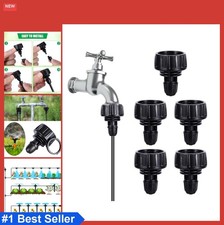 Drip Irrigation Hose Adapter 3/4 to 1/4 Faucet Connector 5 Pack Barbed PVC