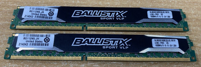 Crucial Ballistix Sport x2 - 8GB DDR3 Desktop RAM BLS8G3D1609ES2LX0.16FER
