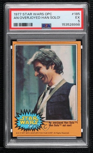 1977 OPC Star Wars #185 An overjoyed Han Solo!