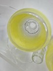 Vintage BLENDO Oil & Vinegar CRUETS Frosted Yellow Glass ANCHOR HOCKING 3pc Set — photo 9