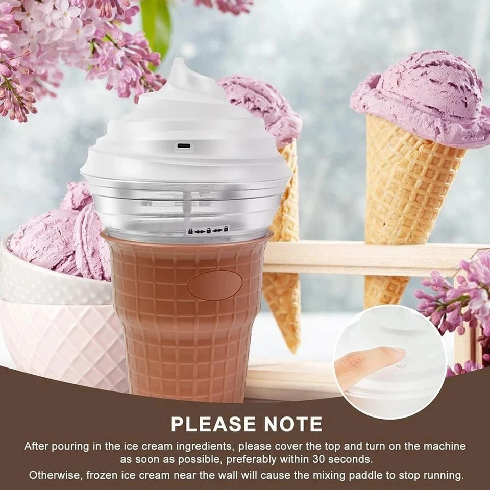 Electric Ice Cream Maker Machine, Multi-Purpose Soft Serve Ice Cream Machine ... - Image 3 of 4