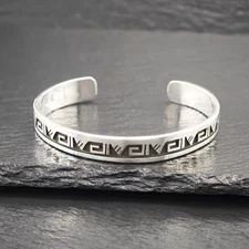 Hopi Wadsworth Overlay Cuff Sterling Silver Bracelet