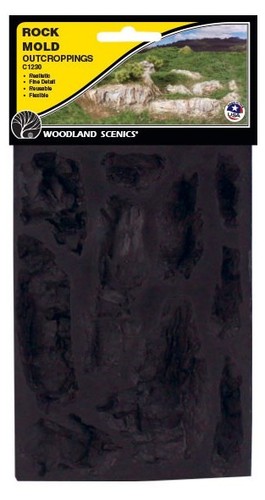 Escala HO o N -- Woodland Rock Molds plantilla de roca de goma -- 1230 NUEVO | Zustand: Neu