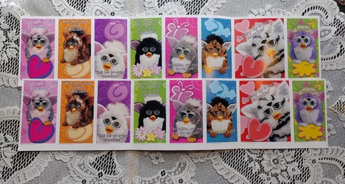 Vintage 1999 Unused  Furby Valentine's Day Cards No Envelopes 16 Cards