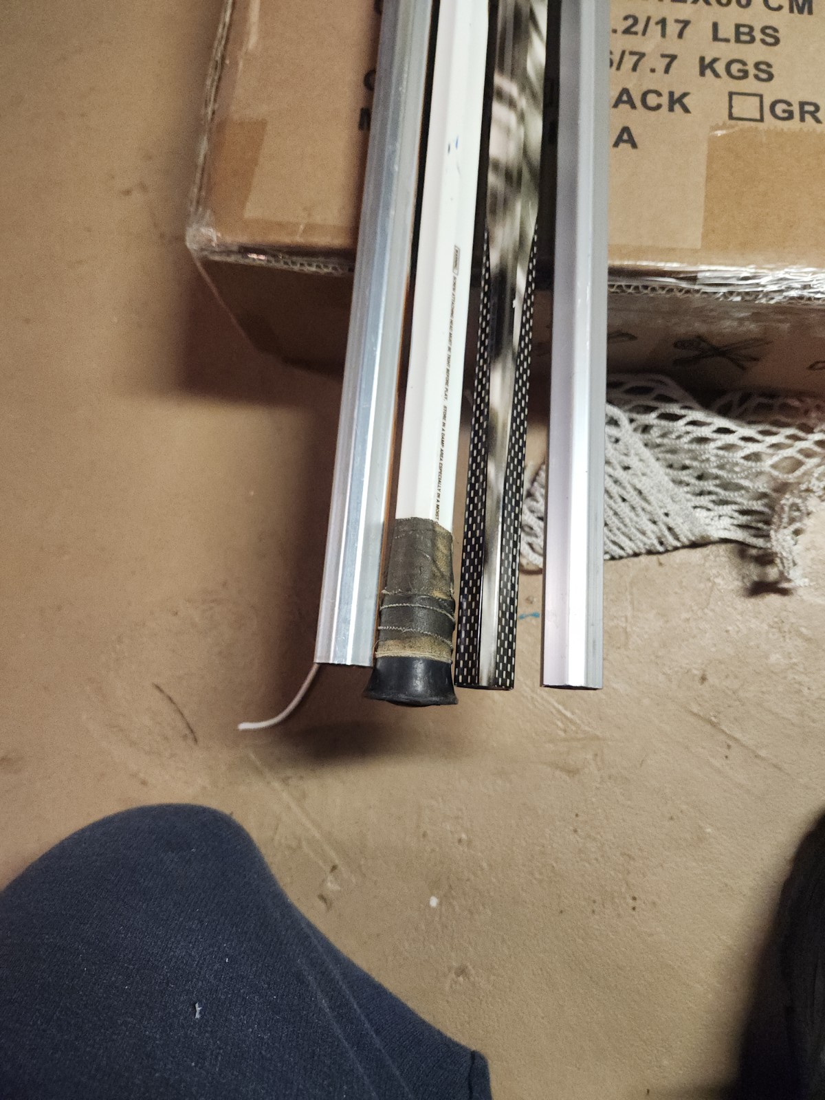 Vintage Brine Lacrosse Shafts, 1-6000, 1-Oz2, 1- F10, And 1-TA2 Lacrosse Shafts.