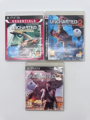 Uncharted Bundle PS3 3 Spiele Drakes Schicksal Among Thieves Drakes Deception