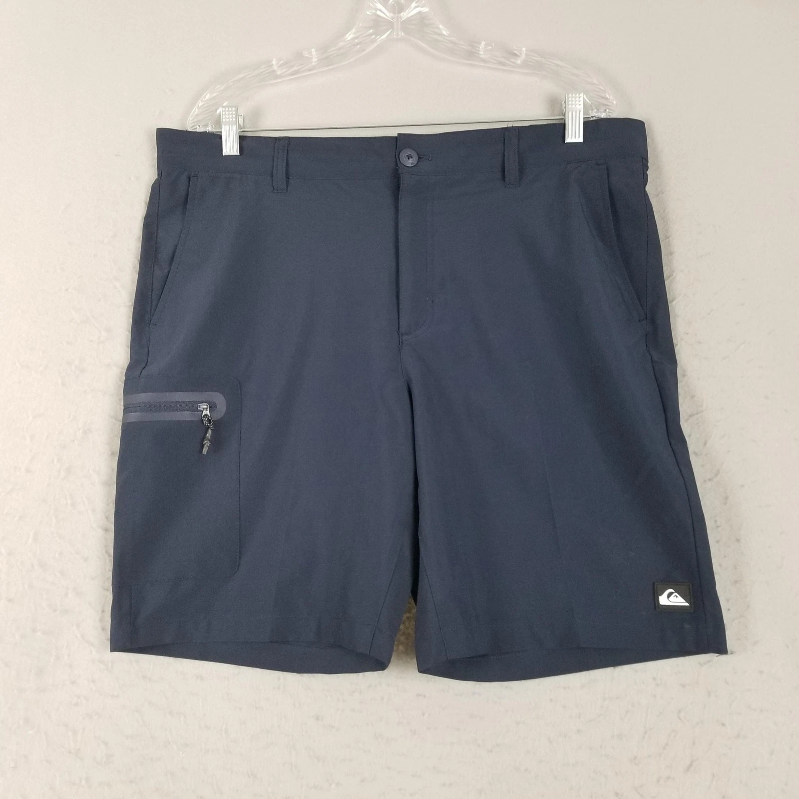 Quiksilver Shorts Mens 36 Hybrid Stretch Boardwalk Zipper Pockets Casual