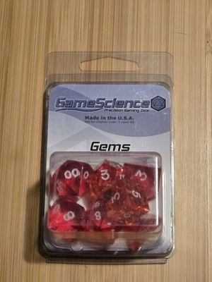 GameScience Ruby Precision Gaming Dice Gems 7 Dice Set GSM 29012