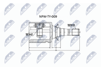 NTY NPW-TY-009 Gelenksatz, Antriebswelle Vorne Rechts FüR Toyota