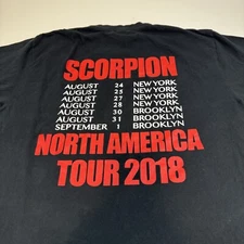 Men’s RARE Drake Scorpion Tour 2018 Black T Shirt XL Rap Tee Hip Hop Music