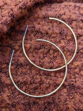 Thin hoop earrings