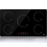 90cm Black Touch Control 5 Zone Electric Induction Hob With Child lock 8600 W 