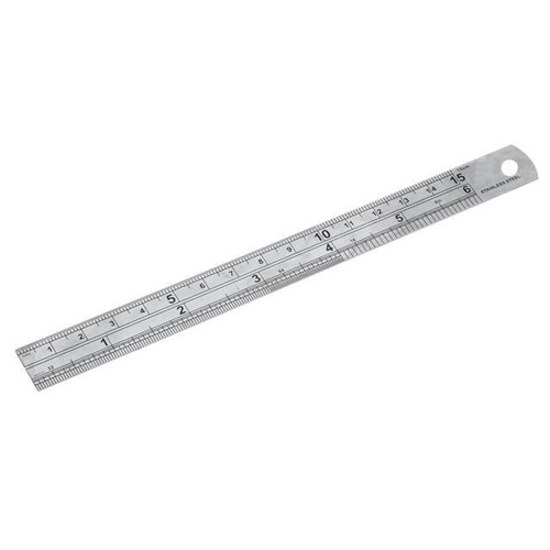 2 Stck. x 150 mm METALLLINEAL 6 ZOLL MESSSKALA SELBERMACHEN BASTELN BÜRO ZEICHNEN BASTELN - Bild 2 von 7