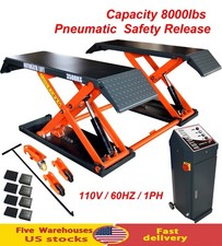 Autokato Mid Rise Scissor Lift 8000lbs Penumatic Release Auto Lift 110v1ph