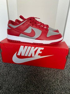 medium gray varsity red nike dunks
