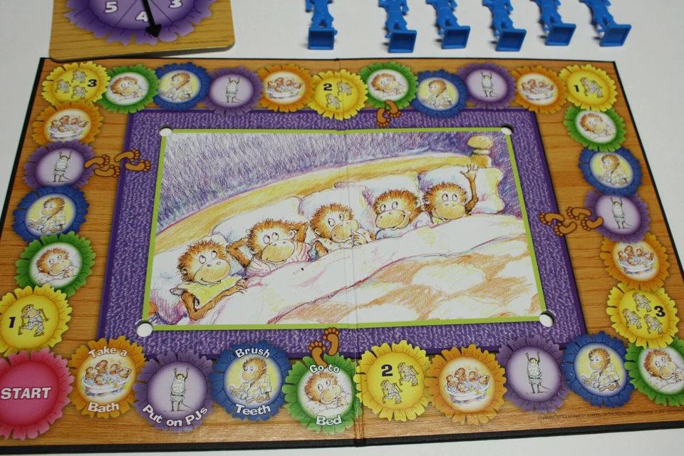 Five Little Monkeys Saltando en la Cama Piezas Tabla Monos Spinner Foto 2 de 4