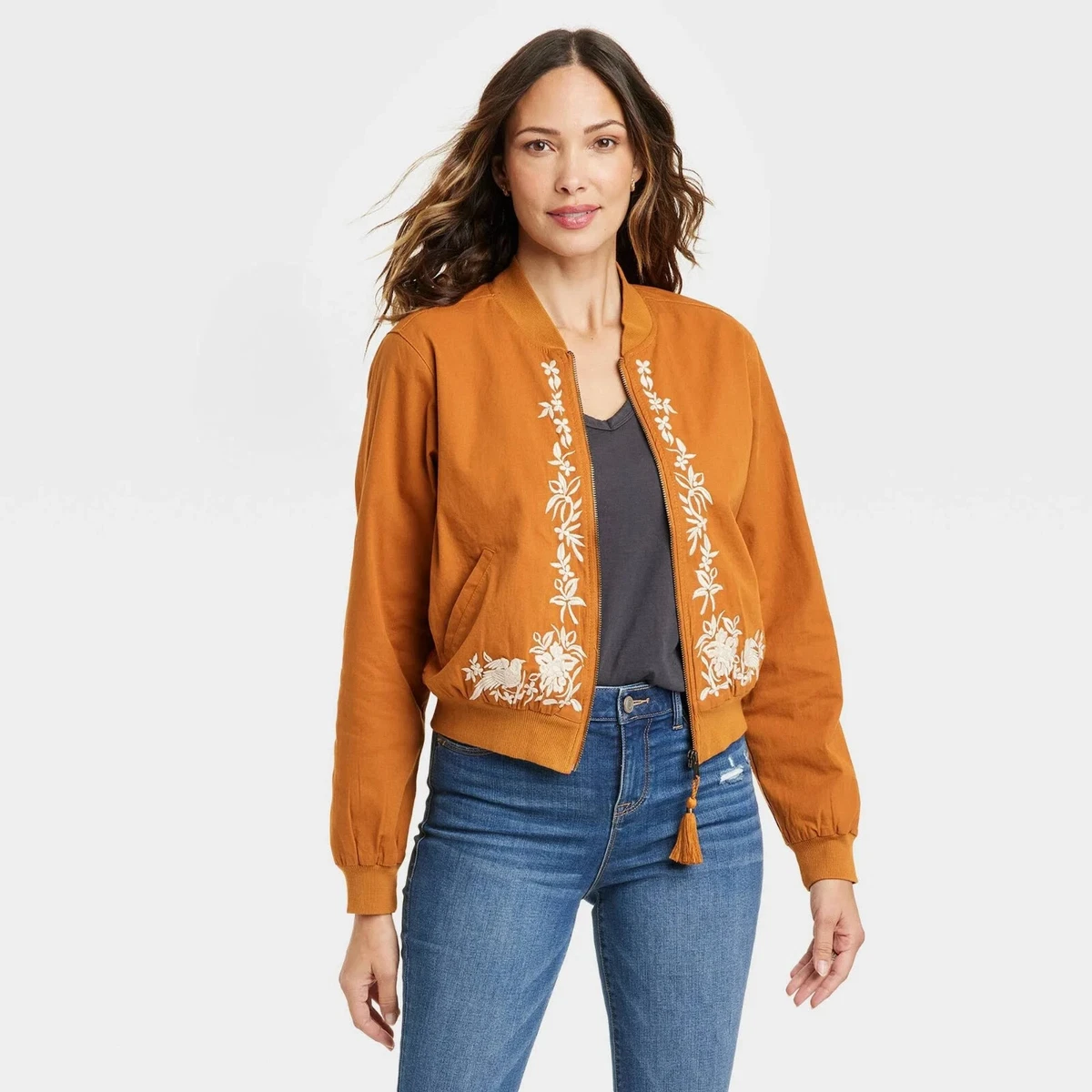 Knox Rose Women's Bomber Jacket Rust Size XS | eBay