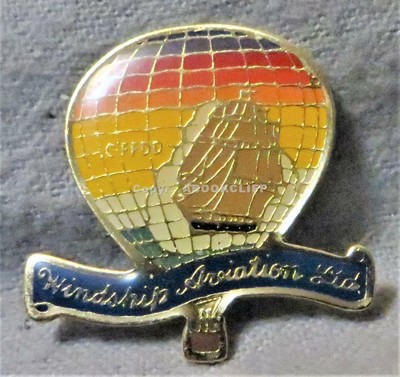  HOT AIR BALLOON WINDSHIP AVIATION L'TD, C-FFDD CANADA Lapel Pin MINT