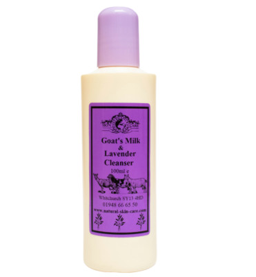 Ziegenmilch und Lavendel Reinigungslotion 100 ml weiche und glatte Haut Reiniger UK