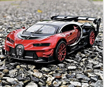 Diecast Car Bugatti Vision GT Car Model Alloy Red Vehicle New JIAYE