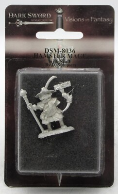 Dark Sword DSM-8036 Hamster Mage with Staff (Critter Kingdoms) Rodent Wizard