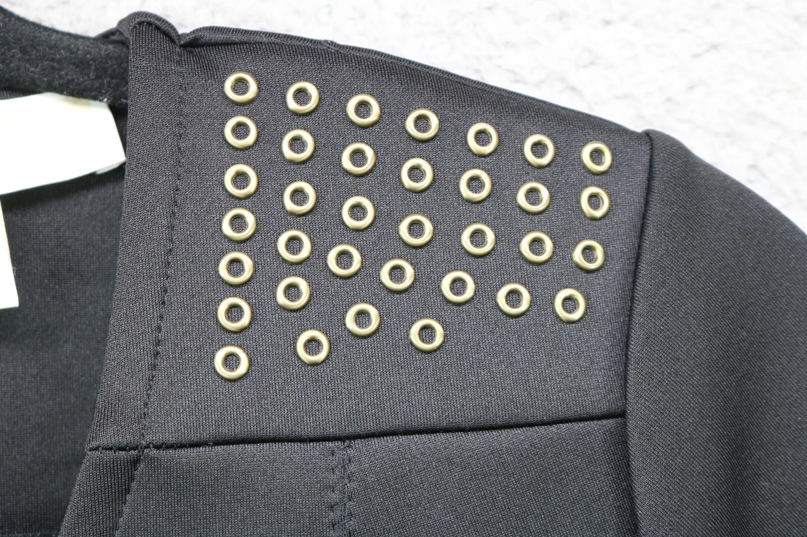 Abito Michael Kors nero scollo a V subacqueo manica corta taglia small